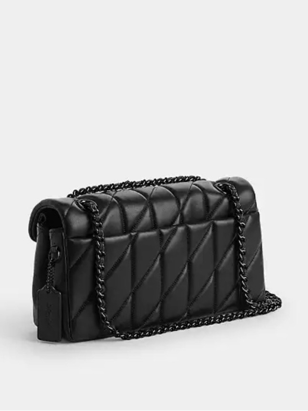 NWOT Coach Black Pewter Quilted Tabby 26 Leather Shoulder Bag - Picture 4 of 9